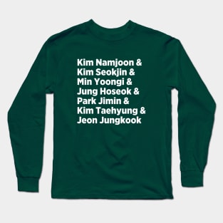 BTS Names - Roll Call, Army! Long Sleeve T-Shirt